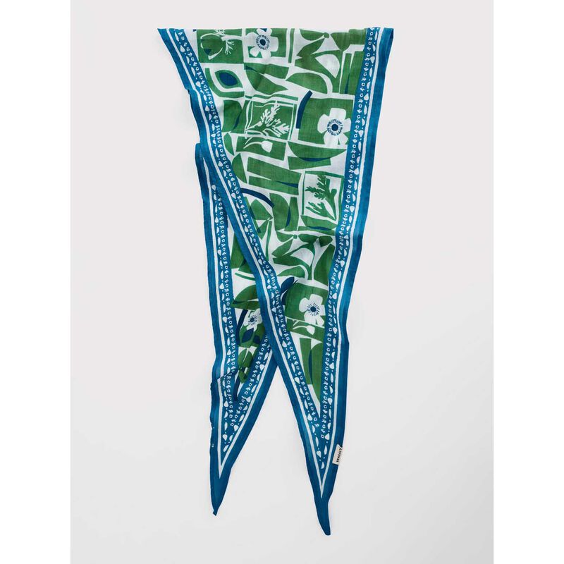 Seasalt Cornwall Posy Scarf - Flora Collage Border Hedgerow image number 3